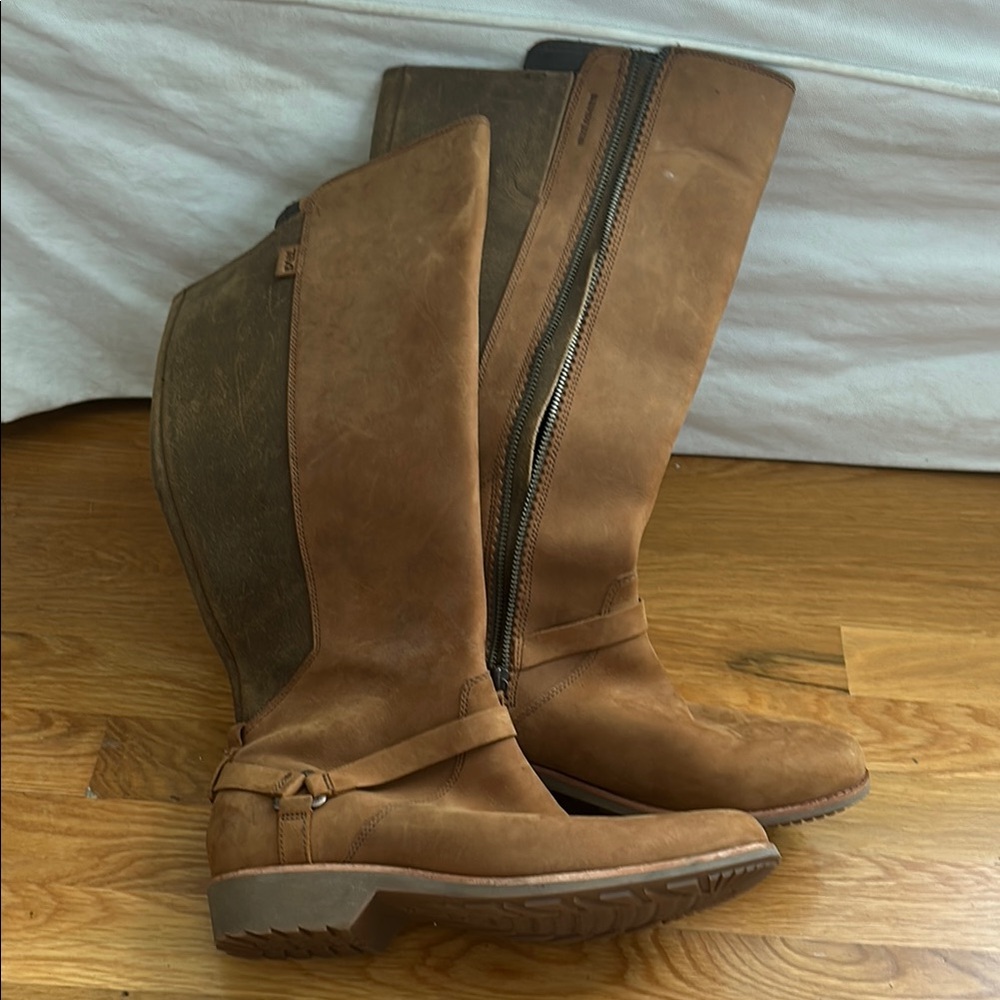 Teva Brown Over the Knee Boots with Flexible Shaft